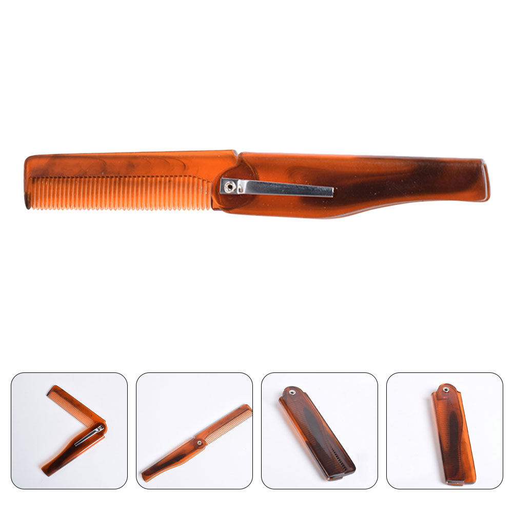 Men'S Grooming Hair - Katlanabilir Erkek Saç Tarağı Taşınabilir Cep