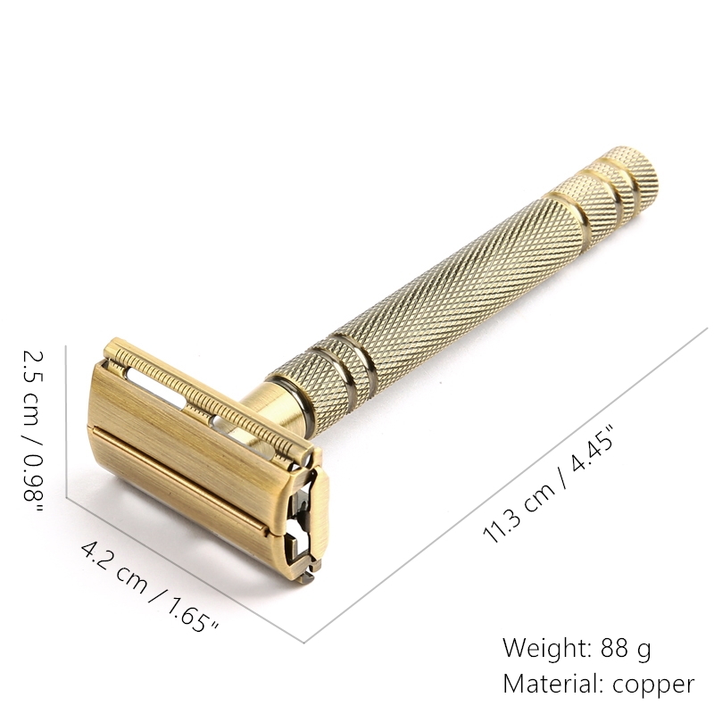 YINTAL erkek Bronz Klasik Çift - Straight Razor Safety incelemesi ve fiyatı
