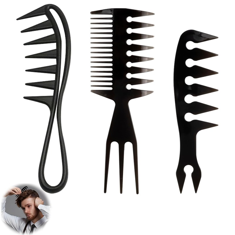 1/3 adet geniş dişli saç tarağ - Men'S Grooming Hairstyles incelemesi ve fiyatı